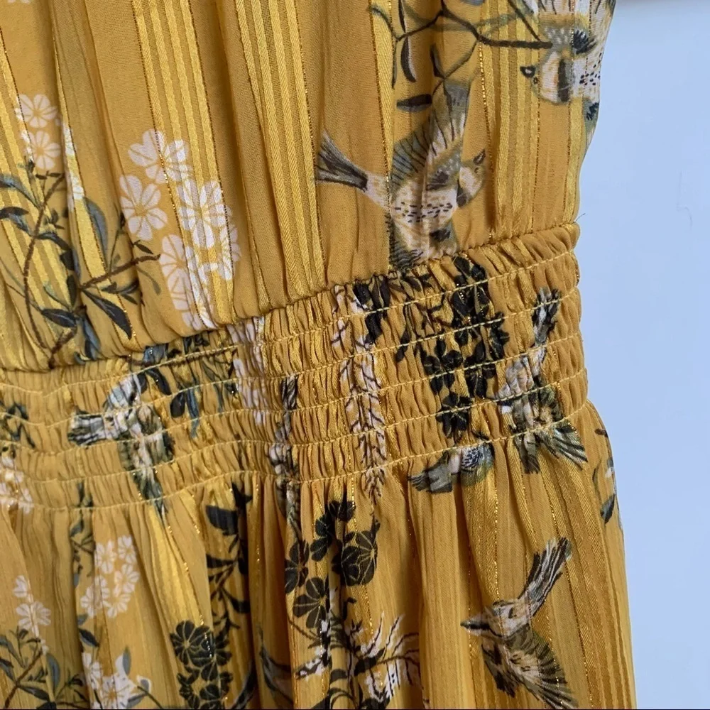 MAGGY LONDON | EUC Golden Yellow Boho Midi Dress 2
